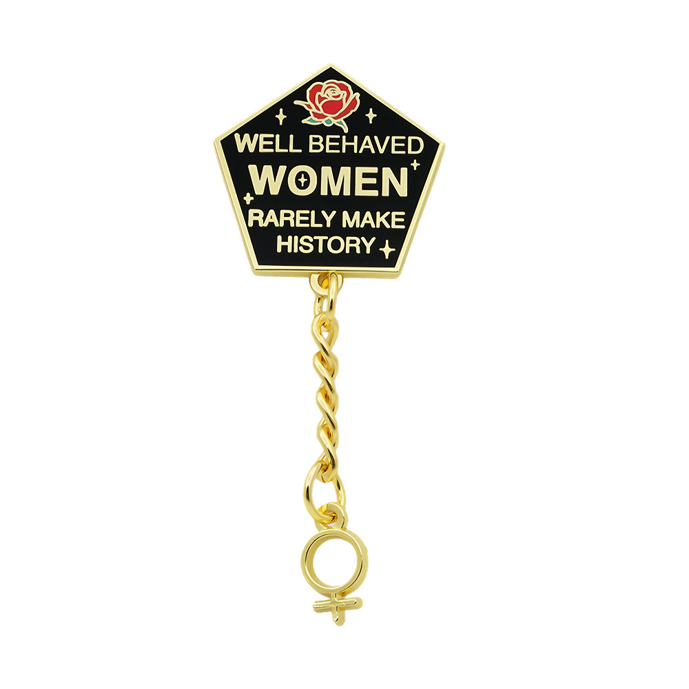 Jewelry Making The Well - 1 Pezzo Spilla in Smalto Femminista