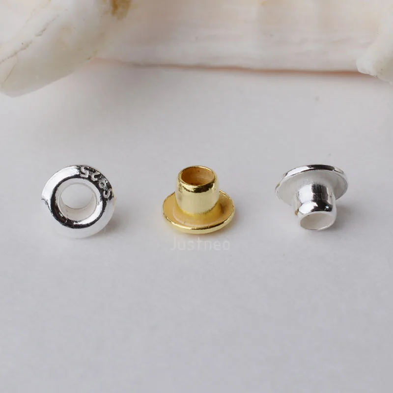 Jewelry Making Rivets - Rivetto occhiello con occhiello in argento